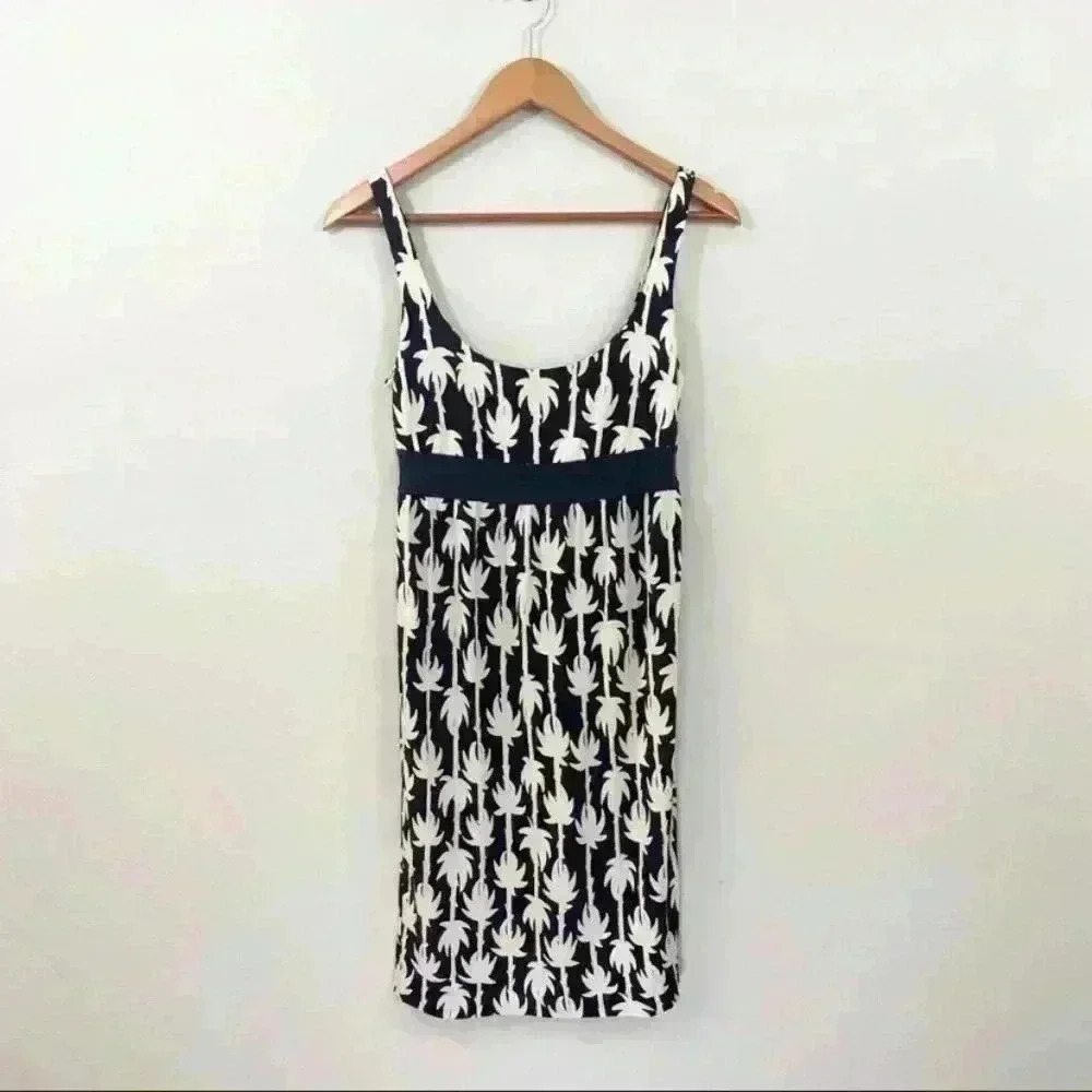 Diane Von Furstenberg silk dress with palm trees